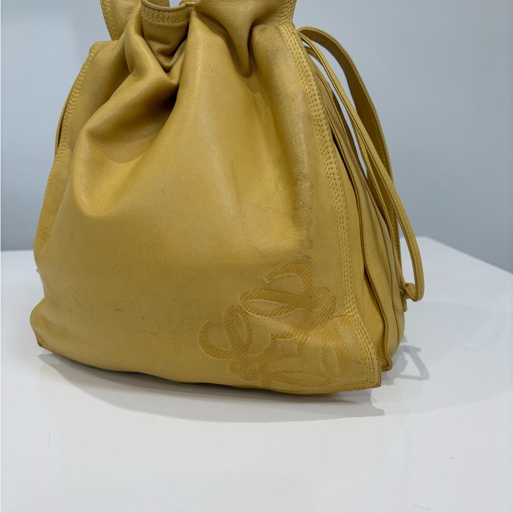 Loewe Yellow Nappa Drawstring Bucket Bag Anagram – Flamenco Style - Picture 16 of 16